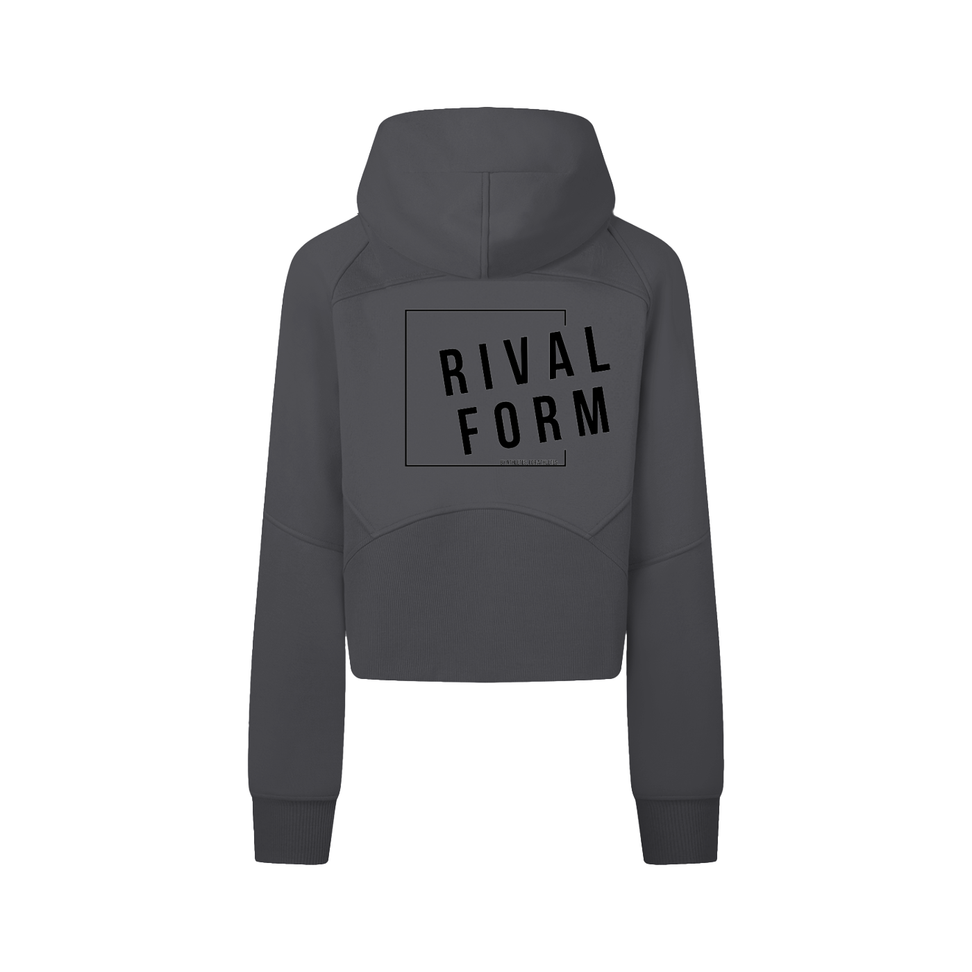 Cropped Zip-Through Hoodie