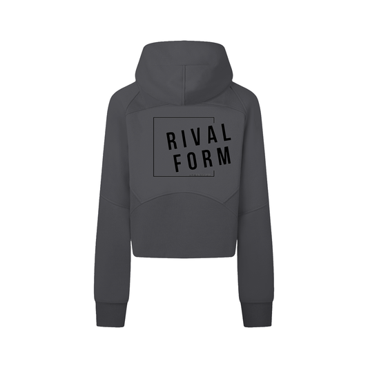 Cropped Zip-Through Hoodie