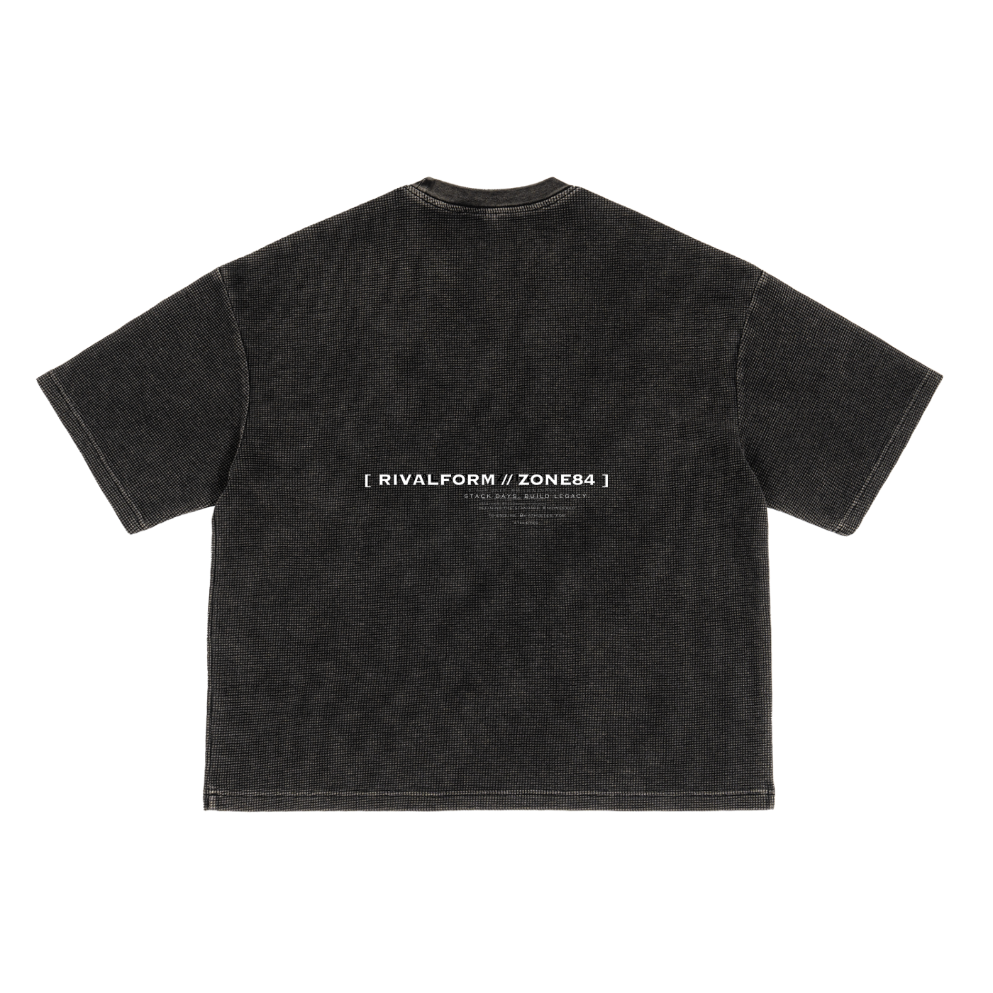 Waffle-Texture Washed Boxy T-Shirt