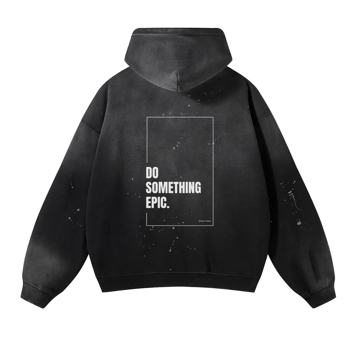 Vintage Wash Frayed Fleece Hoodie - 360 GSM