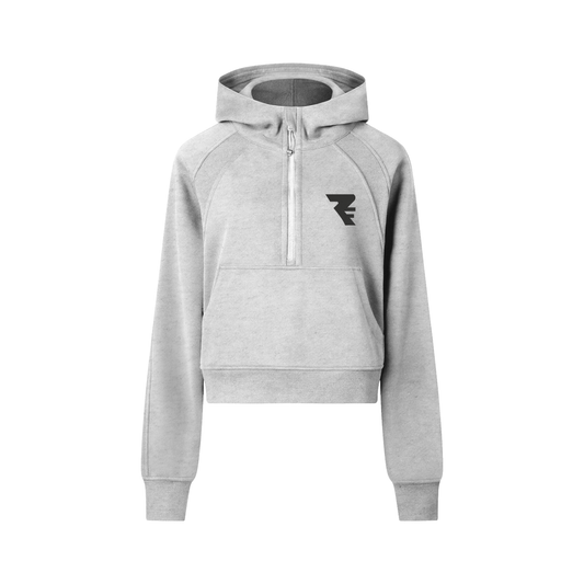 Cropped Half-Zip Hoodie